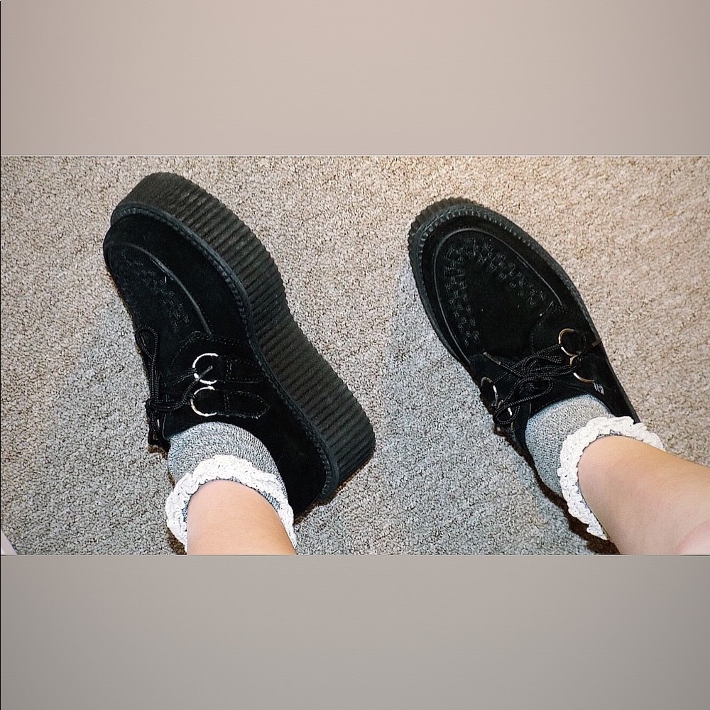 T.U.K. Unisex Black Suede Creepers (SOLD)